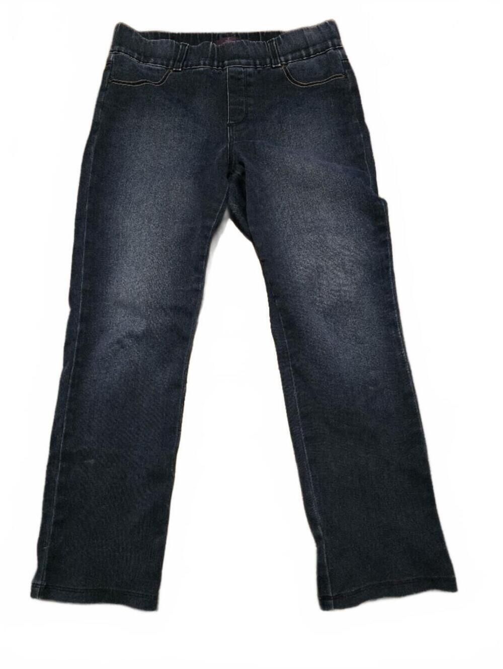 NYDJ Lift Tuck Pull-On Straight Leg Jeans Dark Wash 8 Petite